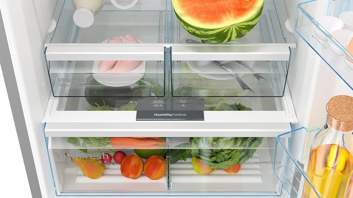 Bosch Freestanding Bottom Freezer Refrigerator, KGN76VI31M, 578L, VitaFresh, SuperCooling, Stainless Steel, German Engineering — detail image 4