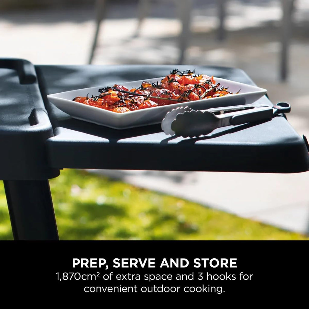 Ninja Woodfire Additional Side Table for Adjustable Stand, Food Prep Accessory, Compatible with Outdoor Oven & BBQ Grill, XSKUSSTBLEU, Black — detail image 2