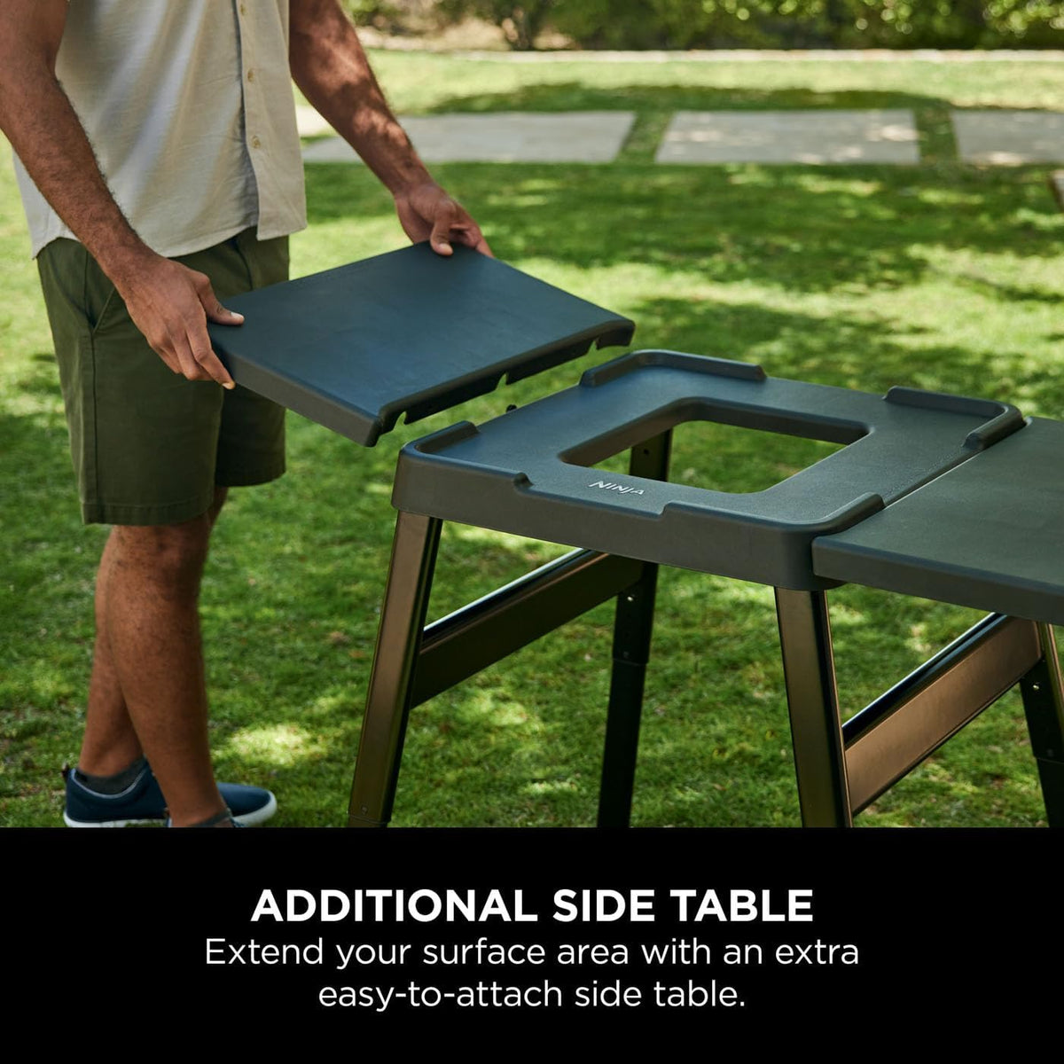 Ninja Woodfire Adjustable Stand with Side Table, 4718J800EUUK — detail image 4