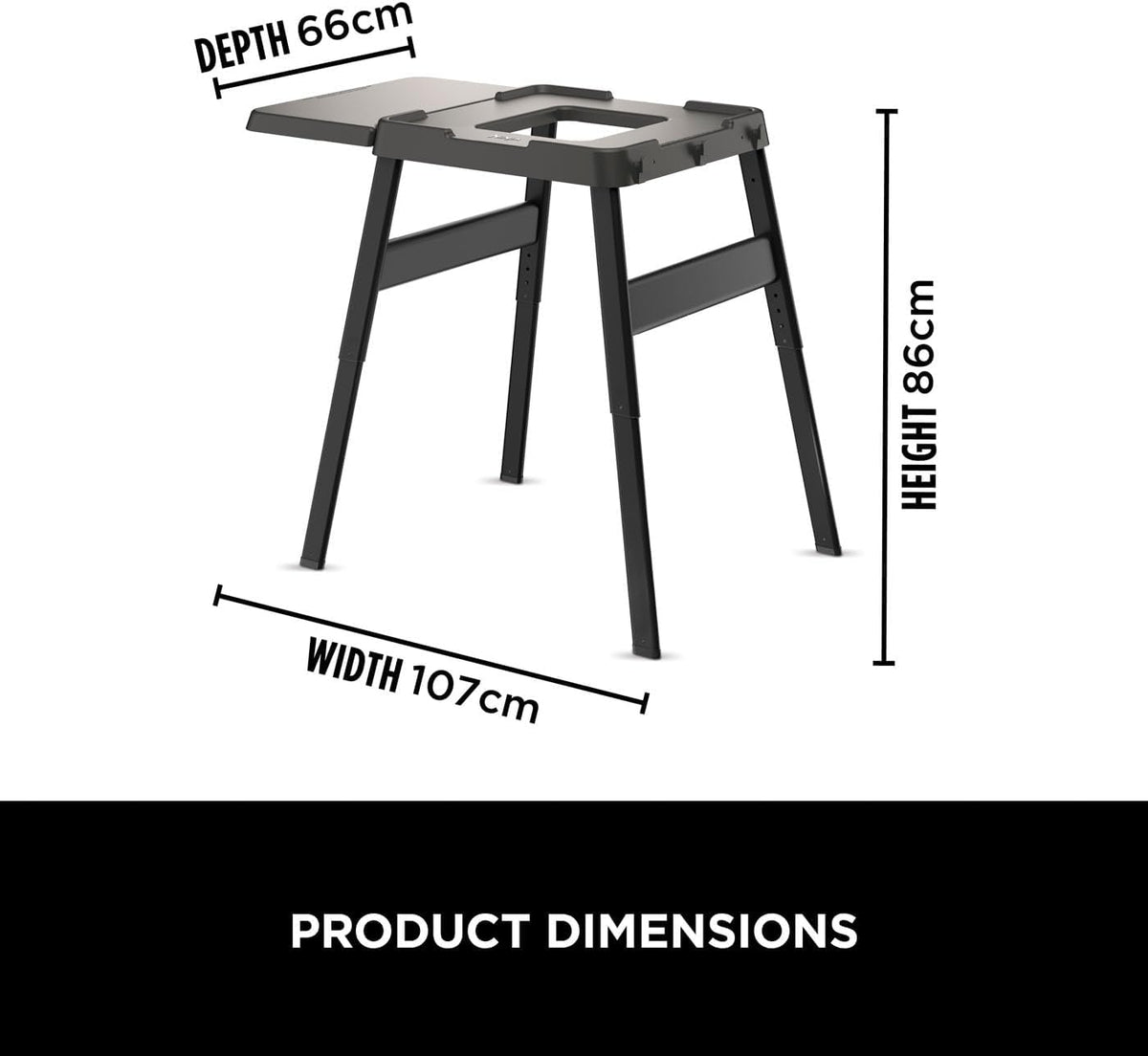 Ninja Woodfire Adjustable Stand with Side Table, 4718J800EUUK — detail image 6