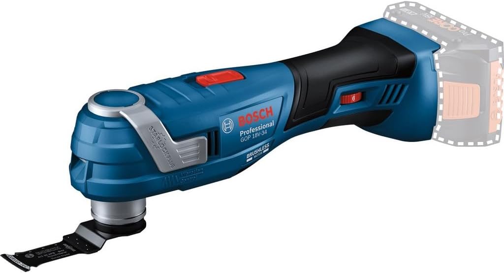 Bosch Professional 18V System Cordless Multi-Cutter GOP 18V-34 (brushless Motor, Vibration Control, Slim Grip, incl. 1x Saw Blade) — product view