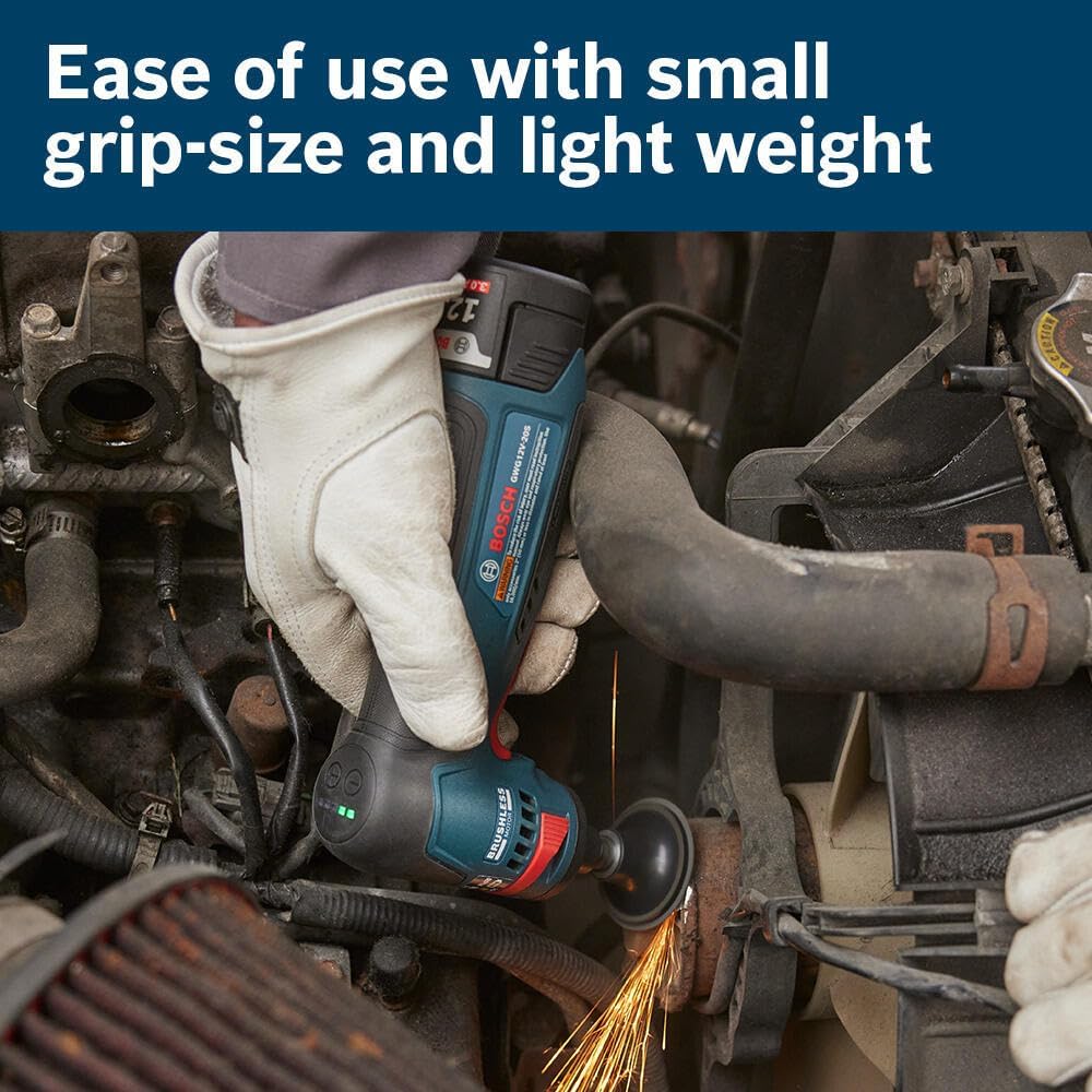 BOSCH GWG12V-20SN 12V Max Brushless 1/4 In. Right Angle Die Grinder (Bare Tool) — detail image 3
