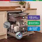 Bosch Freestanding Dishwasher, SMS8ZDI86M, 60cm, 13 Place Settings, 8 Programs, Home Connect, Silver, German Engineering — detail image 5
