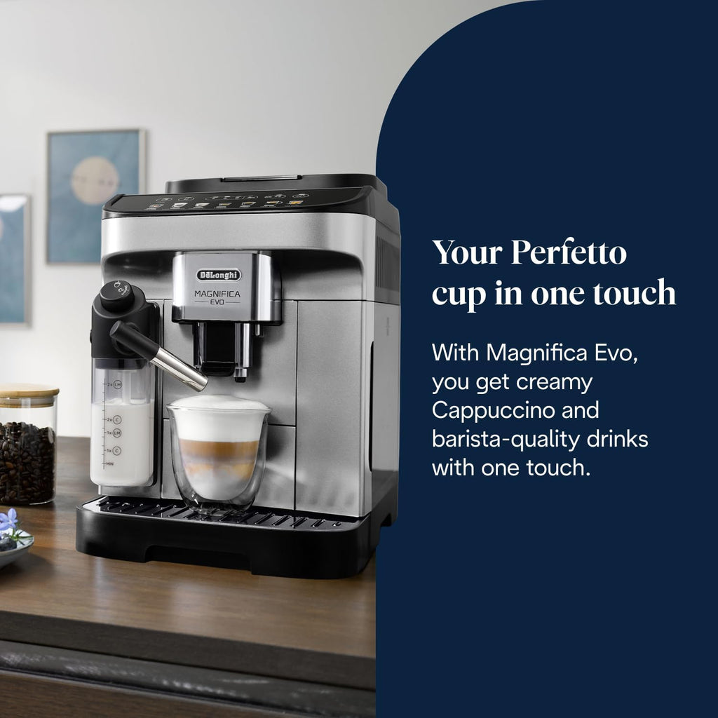De'Longhi Coffee Machine MAGNIFICA EVO Fully Automatic Espresso Machine with Intuitive Colour Display Latte Crema Twin Shot ECAM292.81.SB - — detail image 2