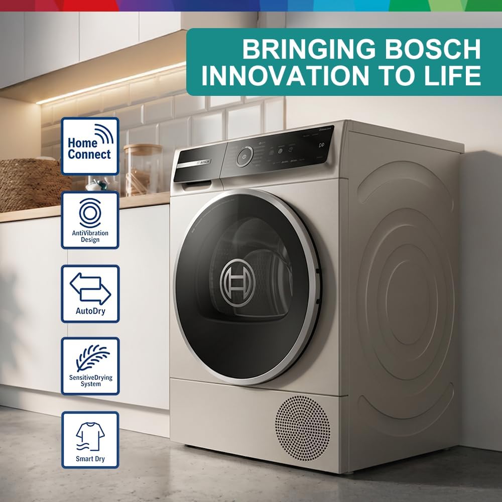 Bosch Series 8 WQB245BXGC Freestanding Heat Pump Dryer, 9kg — detail image 3