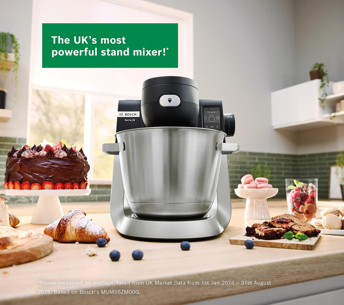 Bosch Kitchen Machine with Scale, MUMS6ZM00G, 1600W, Black/Silver Stainless Steel, German Engineering — detail image 2