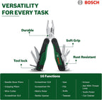 Bosch 16 in 1 Multi-Tool (Multi-Tool for DIY, Outdoor and Camping, Stainless Steel, Locking Function, Soft Grip, 16 Functions: Pliers, Screw — detail image 3