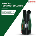 Bosch 16 in 1 Multi-Tool (Multi-Tool for DIY, Outdoor and Camping, Stainless Steel, Locking Function, Soft Grip, 16 Functions: Pliers, Screw — detail image 2