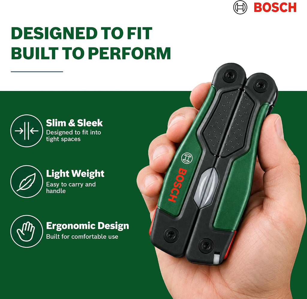 Bosch 16 in 1 Multi-Tool (Multi-Tool for DIY, Outdoor and Camping, Stainless Steel, Locking Function, Soft Grip, 16 Functions: Pliers, Screw — detail image 5