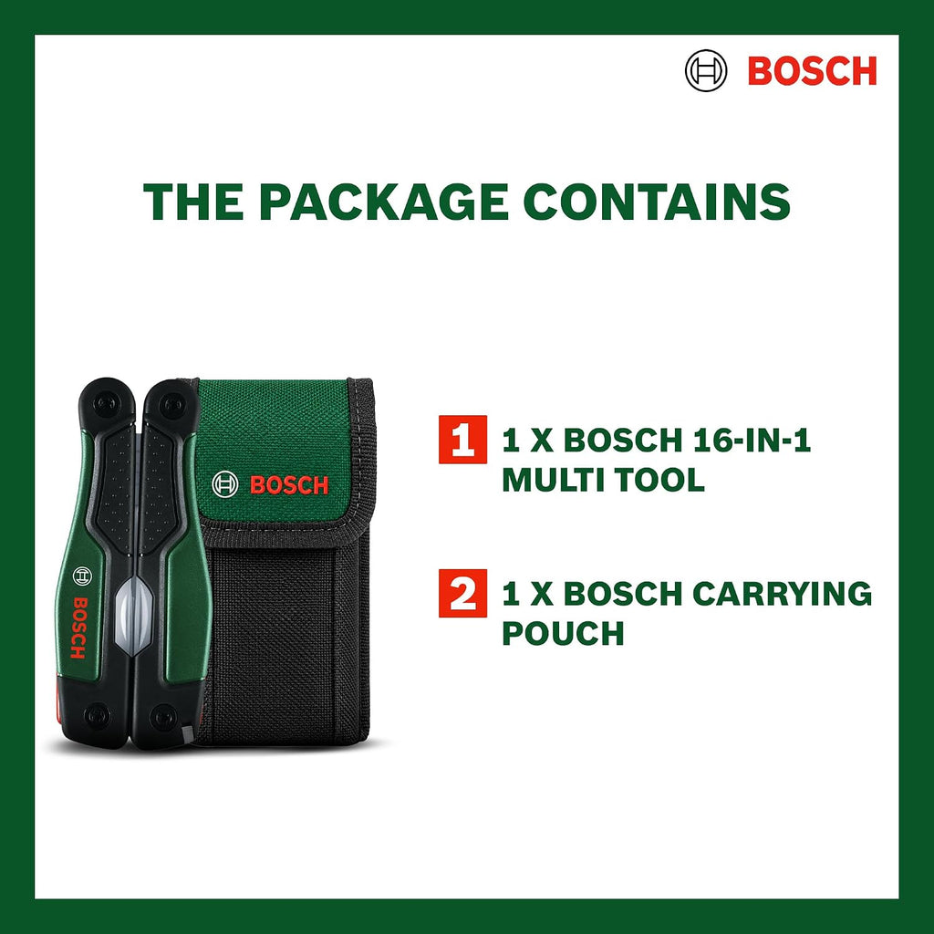 Bosch 16 in 1 Multi-Tool (Multi-Tool for DIY, Outdoor and Camping, Stainless Steel, Locking Function, Soft Grip, 16 Functions: Pliers, Screw — detail image 4