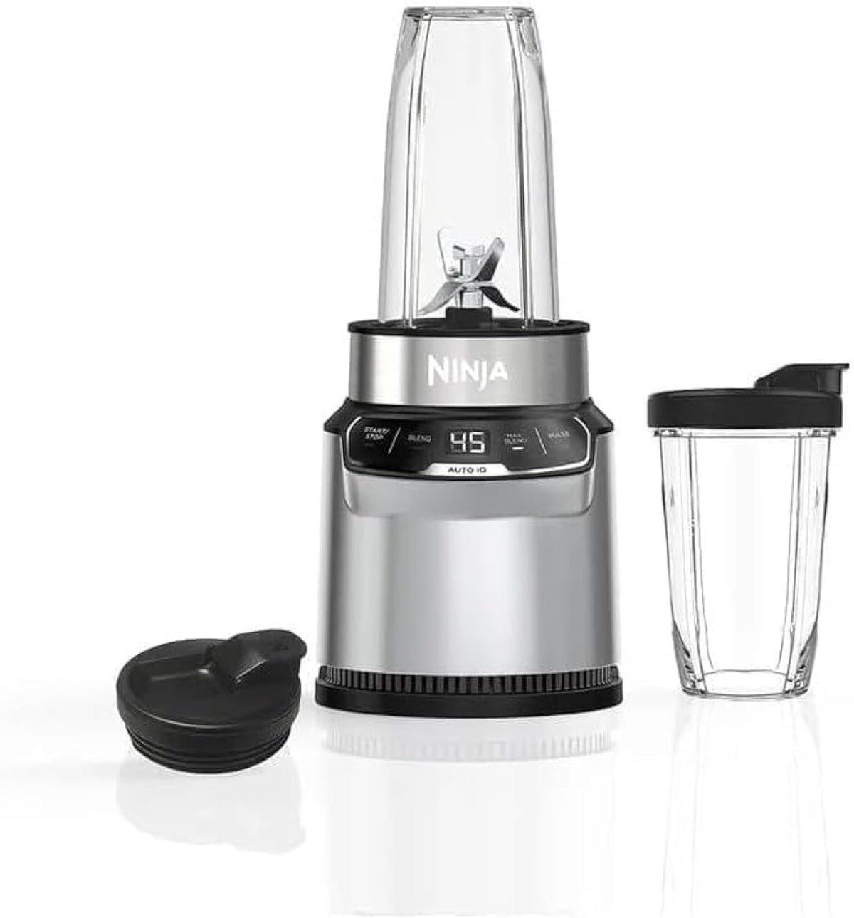 Ninja Blender with 2 Automatic Programs: Blend & Max Blend, Pulse Setting, 2x 700ml Cups with Spout Lids, 1000W, Dishwasher Safe Parts, Smoo — product view