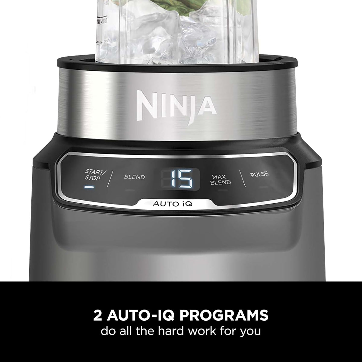 Ninja Blender with 2 Automatic Programs: Blend & Max Blend, Pulse Setting, 2x 700ml Cups with Spout Lids, 1000W, Dishwasher Safe Parts, Smoo — detail image 3