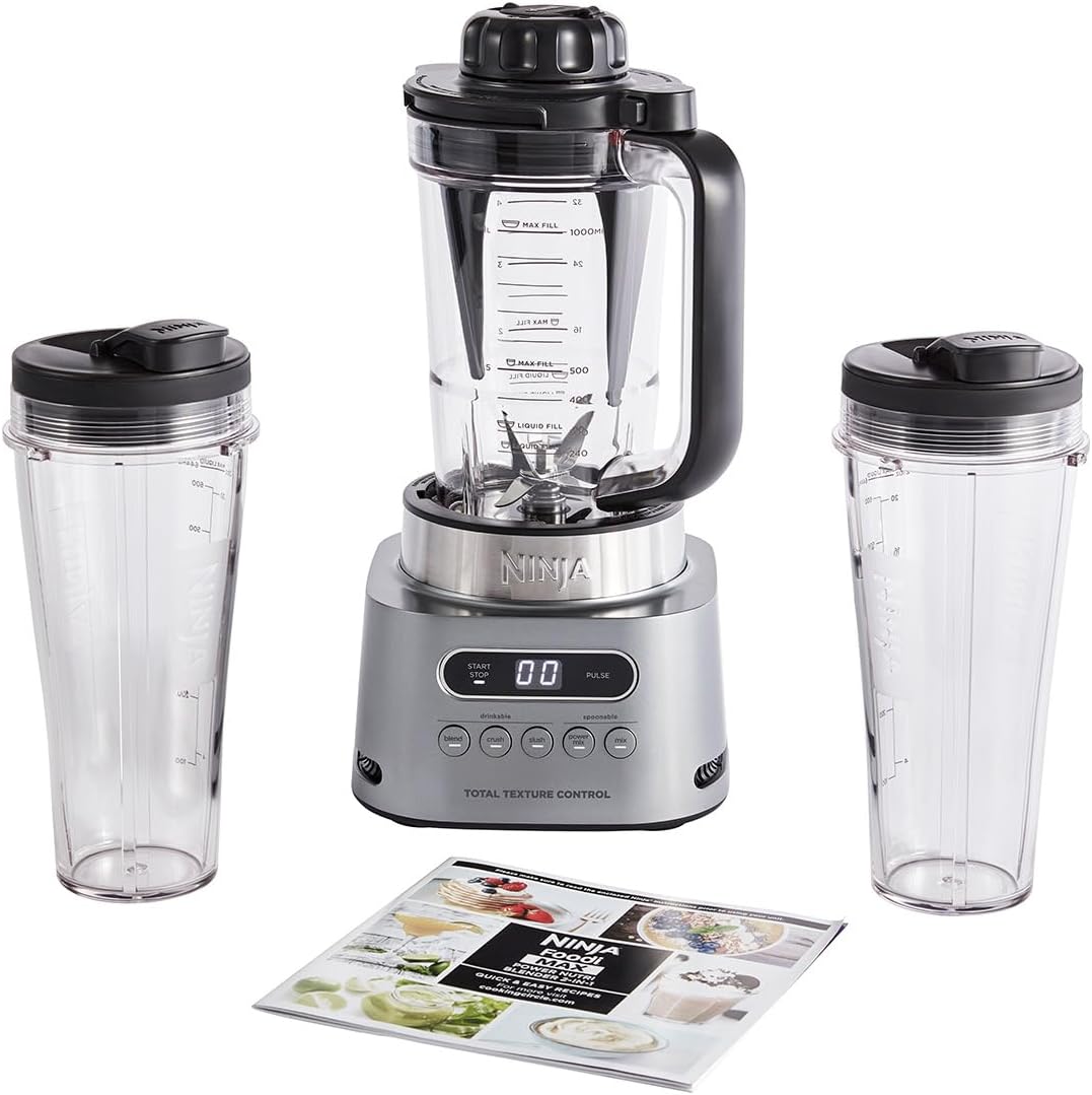 Ninja Foodi MAX Power Nutri Blender 2-in-1, Blend Smoothie Bowls, Thick Spreads & Frozen Drinks, Automatic Programs, SmartTorque, 1L Jug, 2x — product view