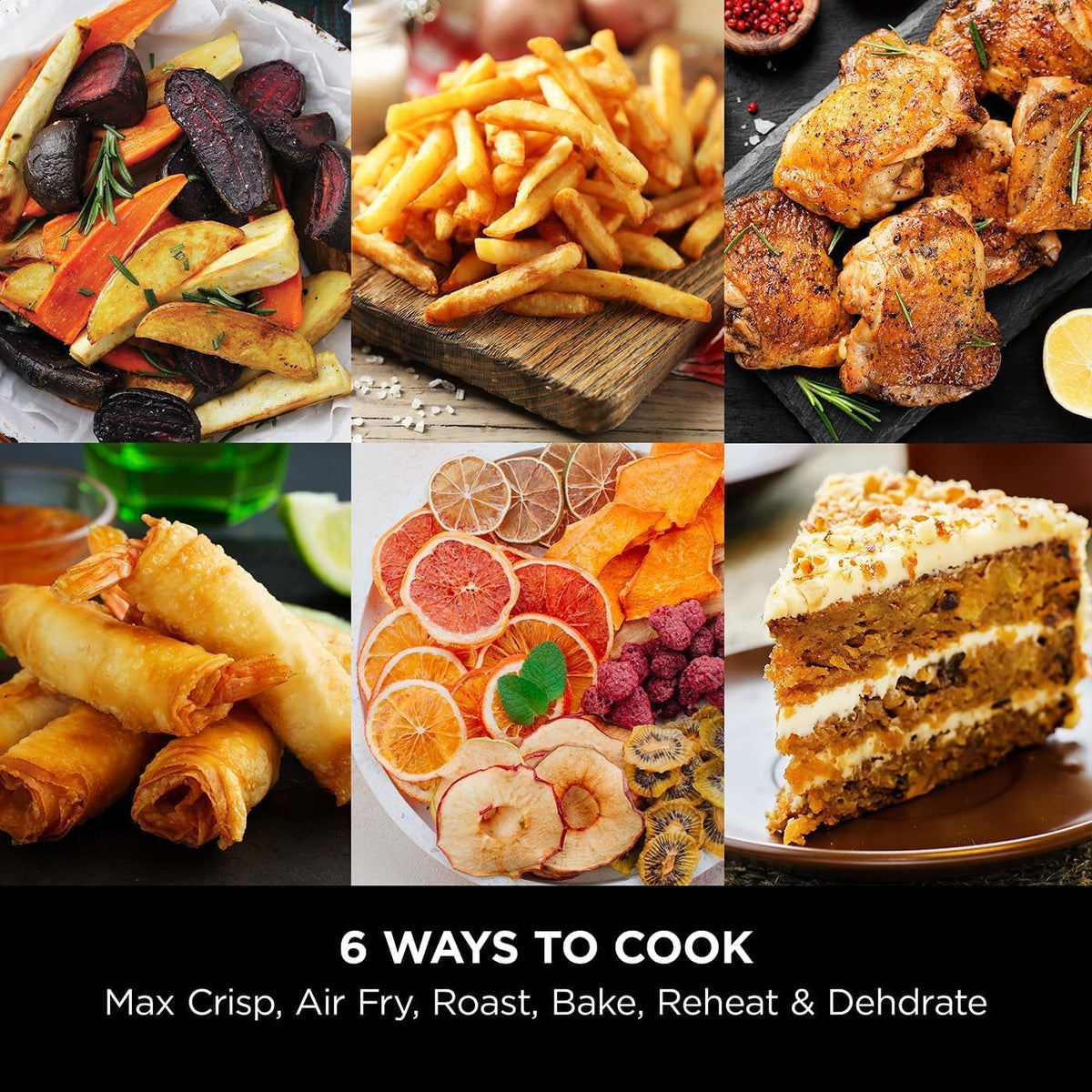 Ninja Air Fryer MAX PRO, 6.2L, Large Square Single Drawer, Roast, Bake, Air Fry, Family Size, Digital, Non-Stick, Dishwasher Safe Basket & C — detail image 3