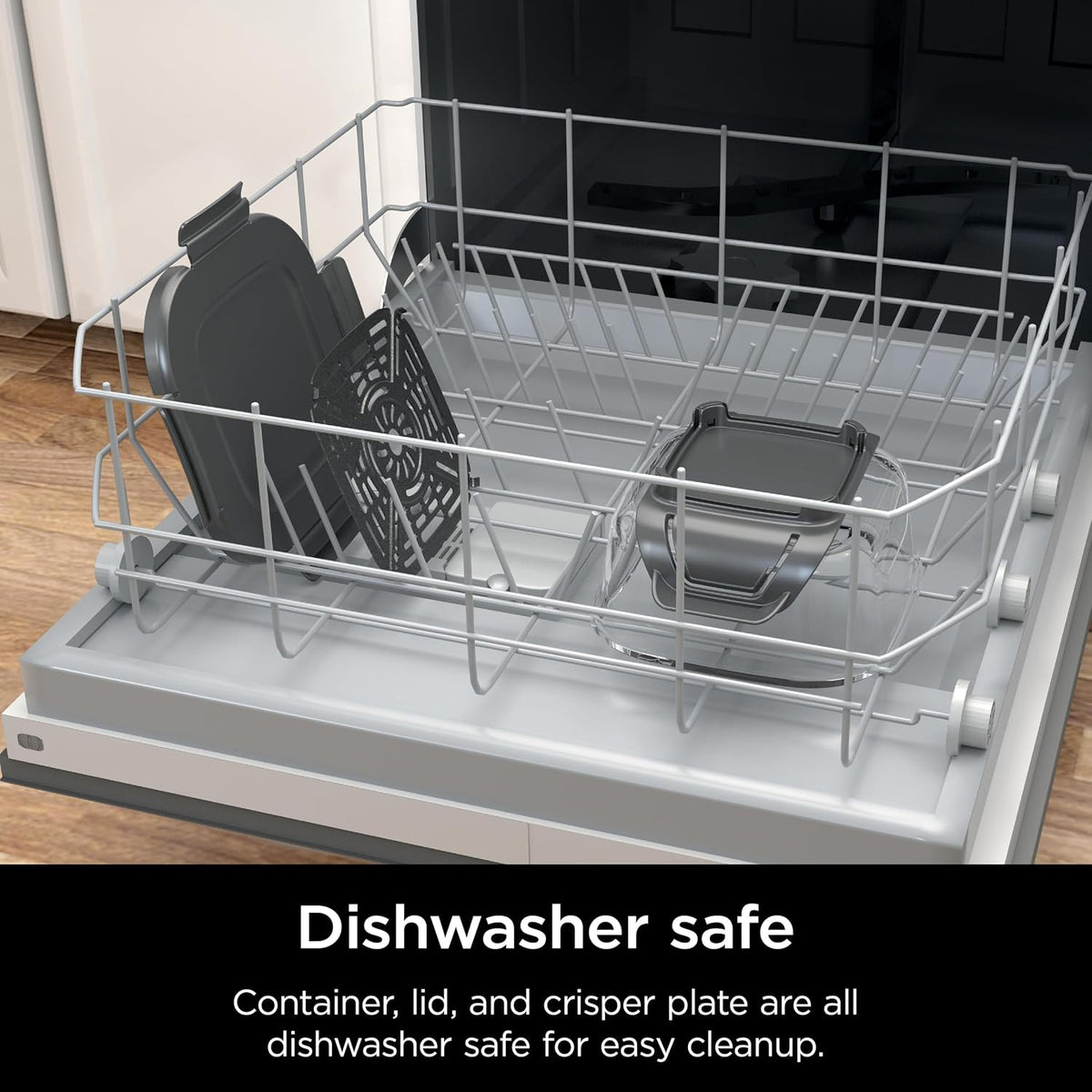 Ninja 6 Cup TempWare Glass Container with Leak-Proof Storage lid, Compatible Crispi Portable Cooking System, Microwave, Freezer and Dishwash — detail image 10