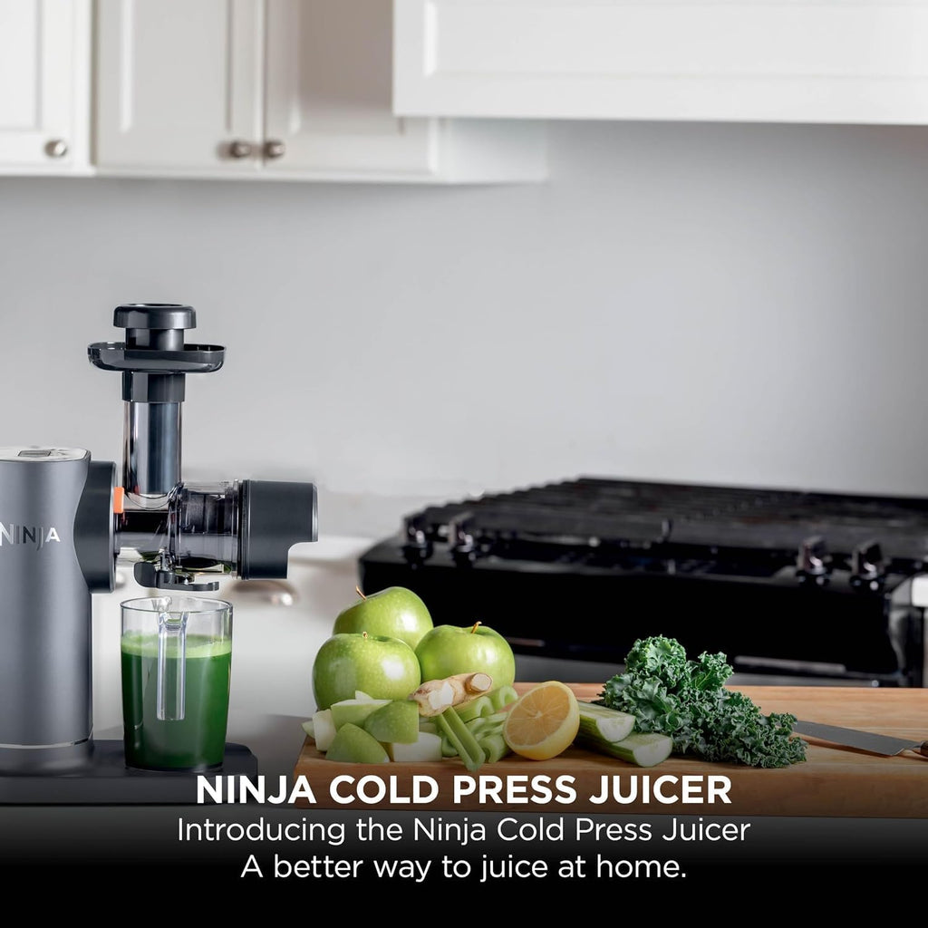 Ninja Cold Press Juicer Machine with 700ml Jug & 1.1L Pulp Container, Make Fresh Juices, Drinks & Wellness Shots, Compact, Dishwasher Safe & — detail image 3