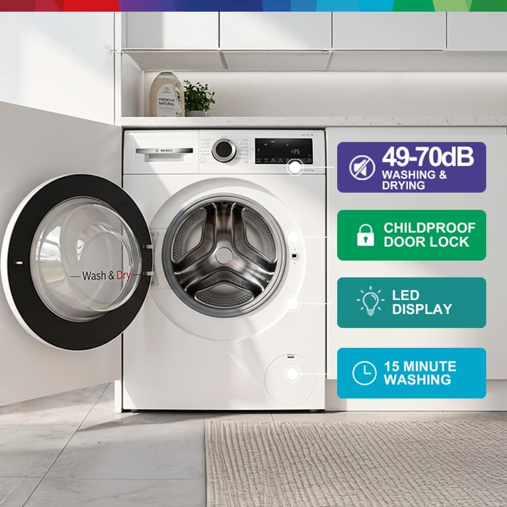 Bosch Series 4 WNA24400GC Freestanding Washer Dryer, 9kg Wash / 5kg Dry — detail image 4