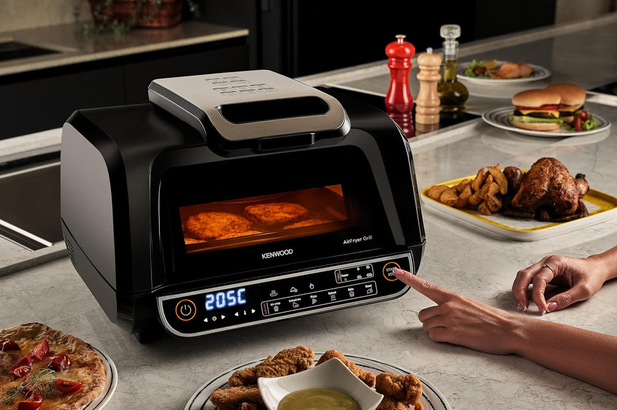 KENWOOD Grill AirFryer 2-in-1 (Air Fryer + Grill) with XXXL 8L Basket, 4 Grill Levels, 8 Preset Functions - Grill, Air Crisp, Roast, Bake, P — detail image 3