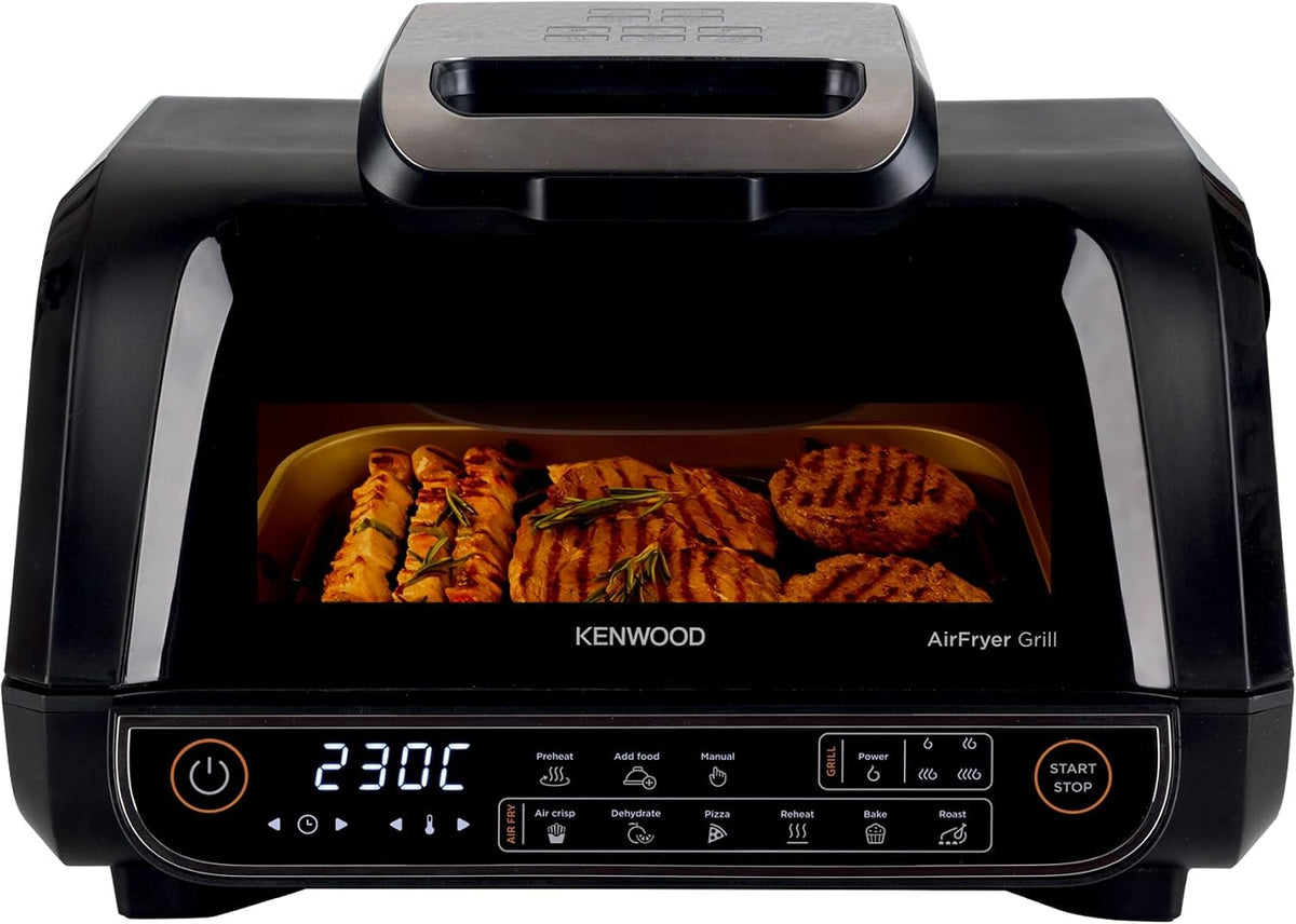 KENWOOD Grill AirFryer 2-in-1 (Air Fryer + Grill) with XXXL 8L Basket, 4 Grill Levels, 8 Preset Functions - Grill, Air Crisp, Roast, Bake, P — product view