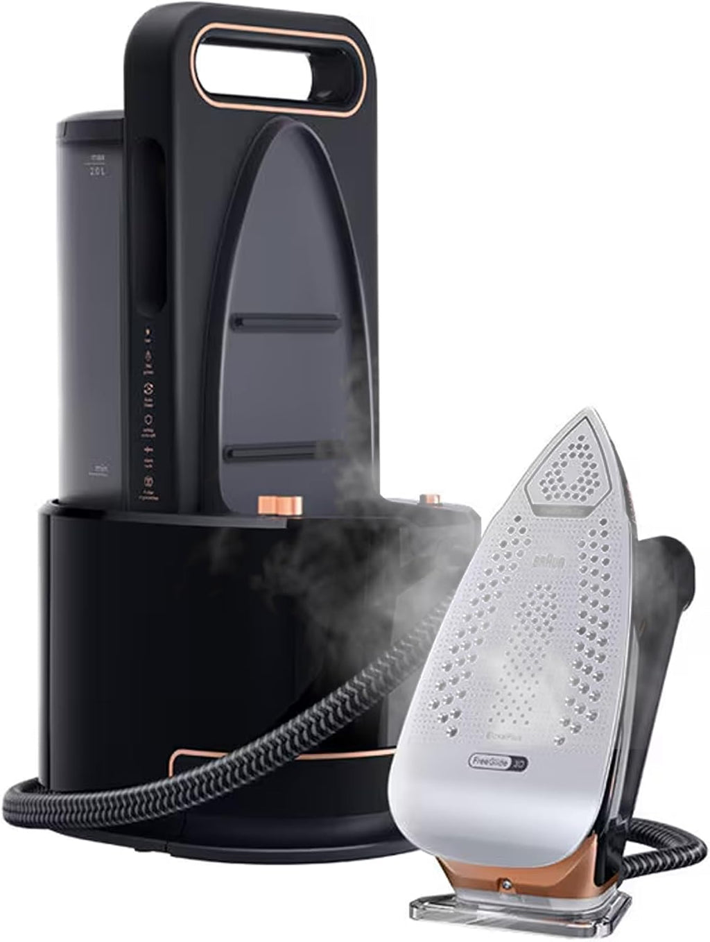 Braun CareStyle 9 Steam Generator iron with FreeGlide 3D Technology, Smart iCare Mode, Vertical Ironing, 2L Water Tank, Eco Mode, iMode OLED — product view