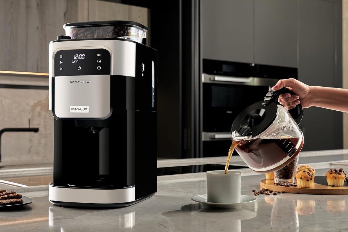 Kenwood Grind & Brew Coffee Maker with Built-in 220g Burr Grinder, 12-Cup Capacity, 1.5L Water Tank, 900W Power, Digital Touch Display – CMM — detail image 3