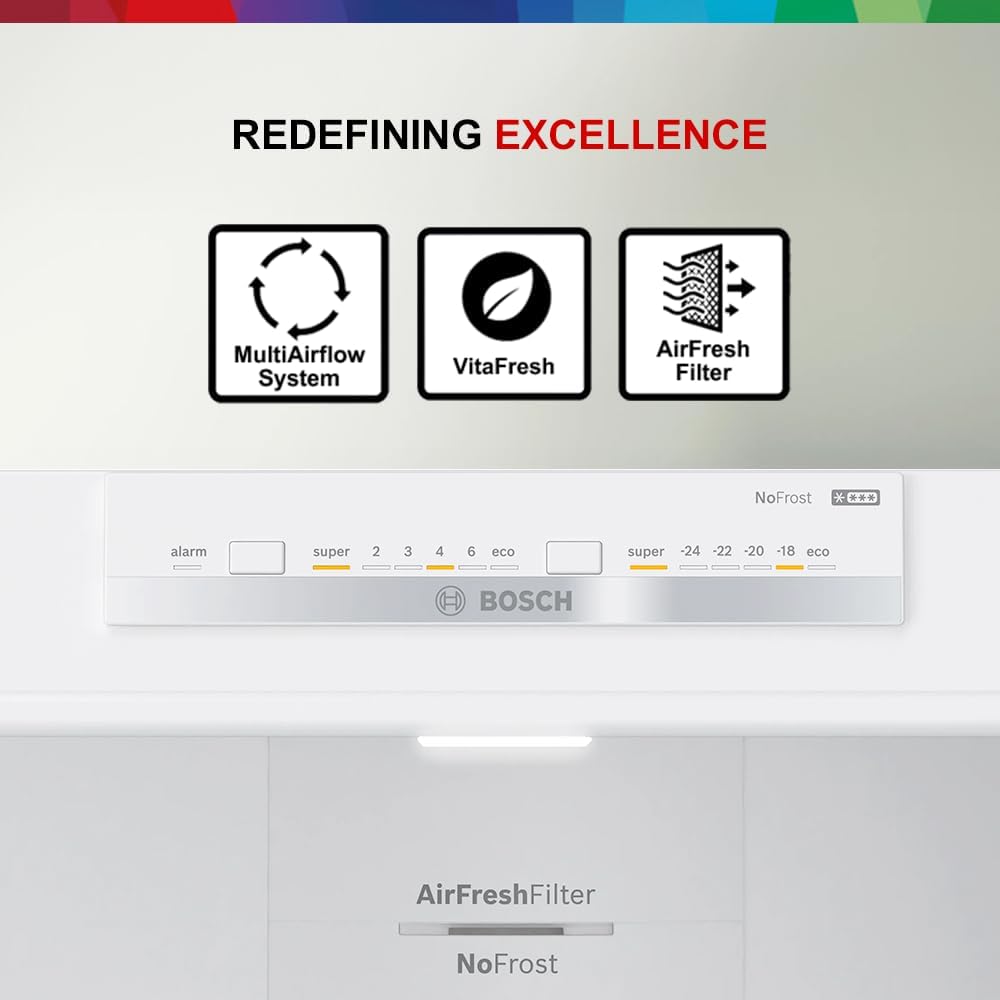 Bosch KGN55VLE0M Freestanding Bottom Freezer Refrigerator, 480L — detail image 5