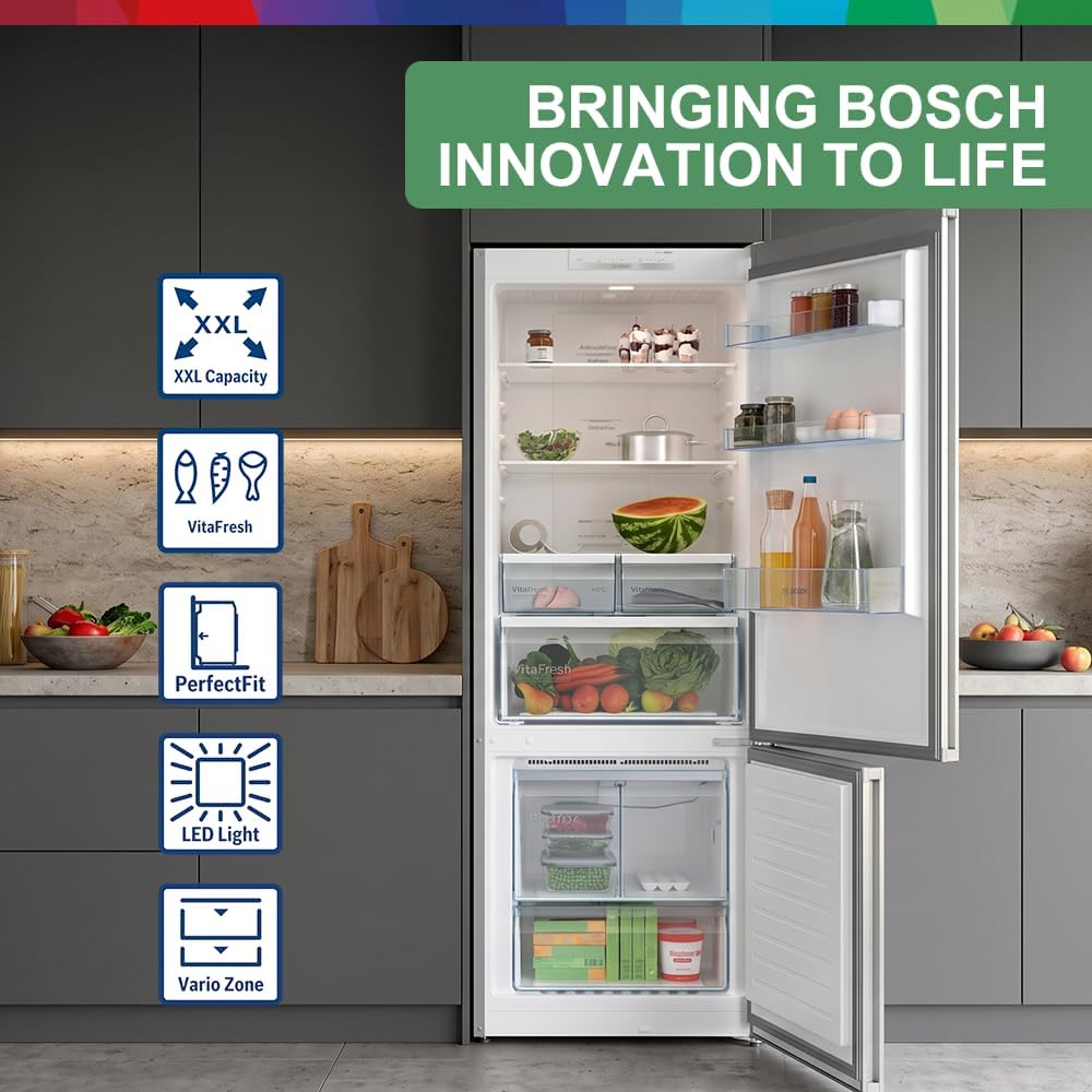 Bosch KGN55VLE0M Freestanding Bottom Freezer Refrigerator, 480L — detail image 3