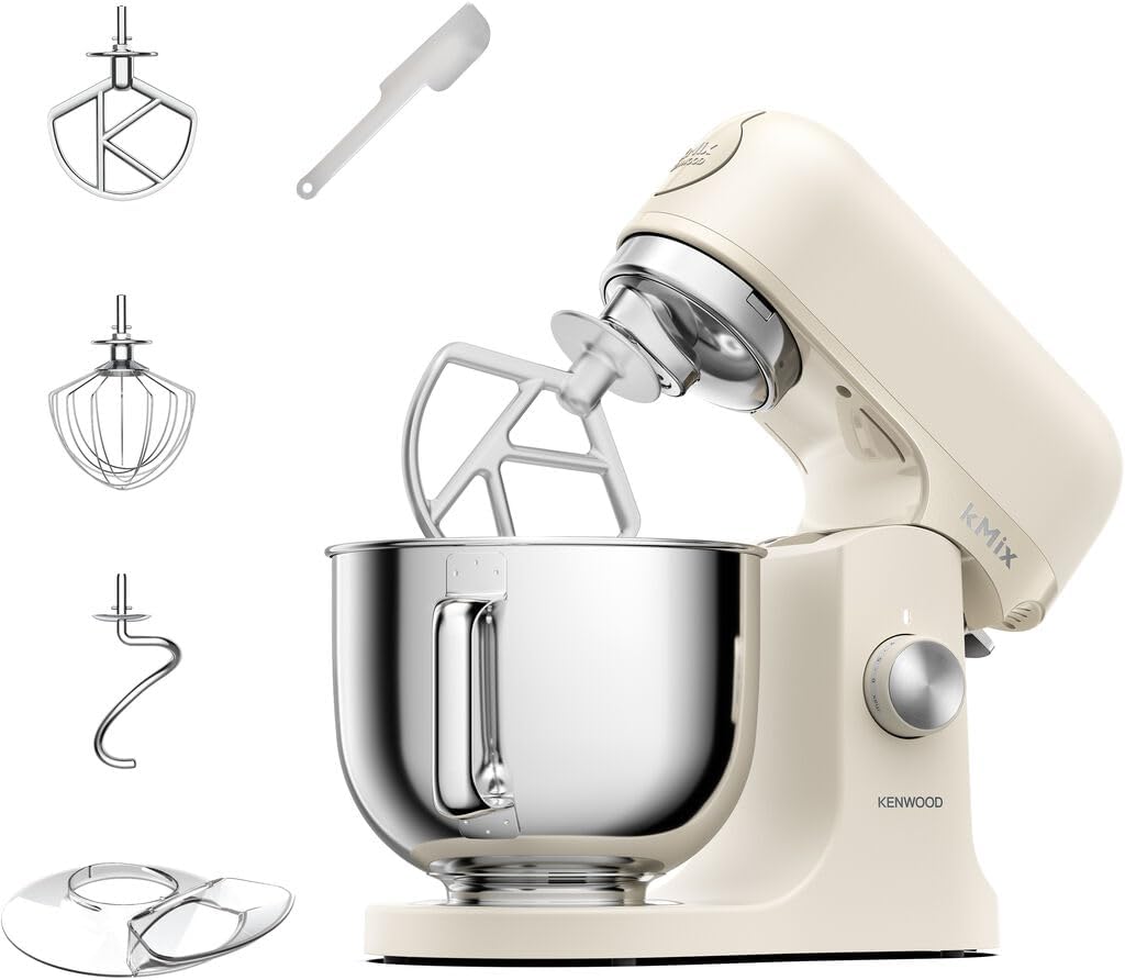 KENWOOD Stand Mixer PREMIUM Kitchen Machine kMix 1000W with 5L Stainless Steel Bowl, K-Beater, Whisk, Dough Hook, Splashguard, Spatula, Uniq — product view