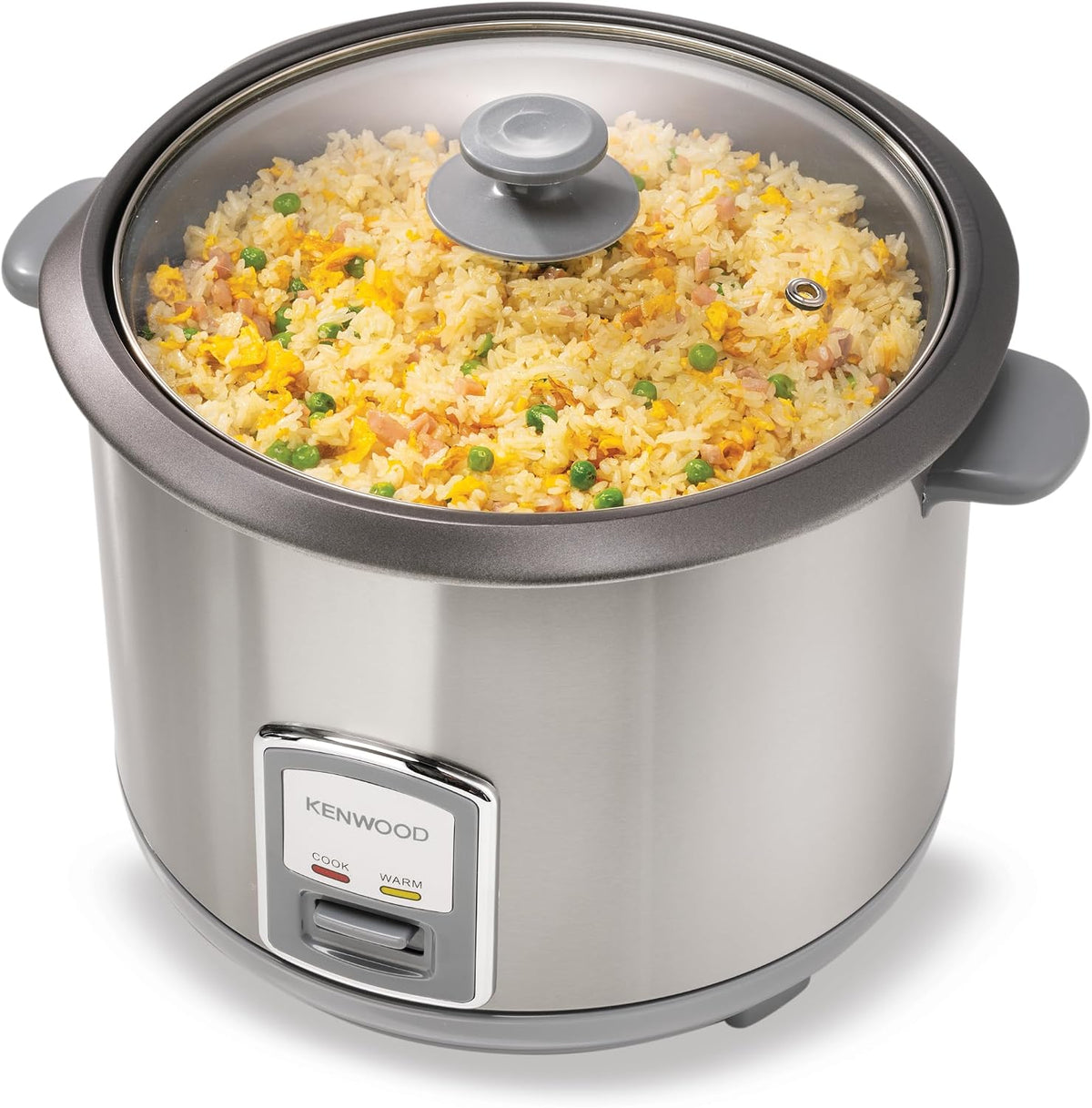 KENWOOD 2-in-1 Rice Cooker 2.8L 16-Cup with Food Steamer Basket, Non-Stick Cooking Pot, Tempered Glass Lid, Warm and Cook Indicator Lights,  — detail image 2