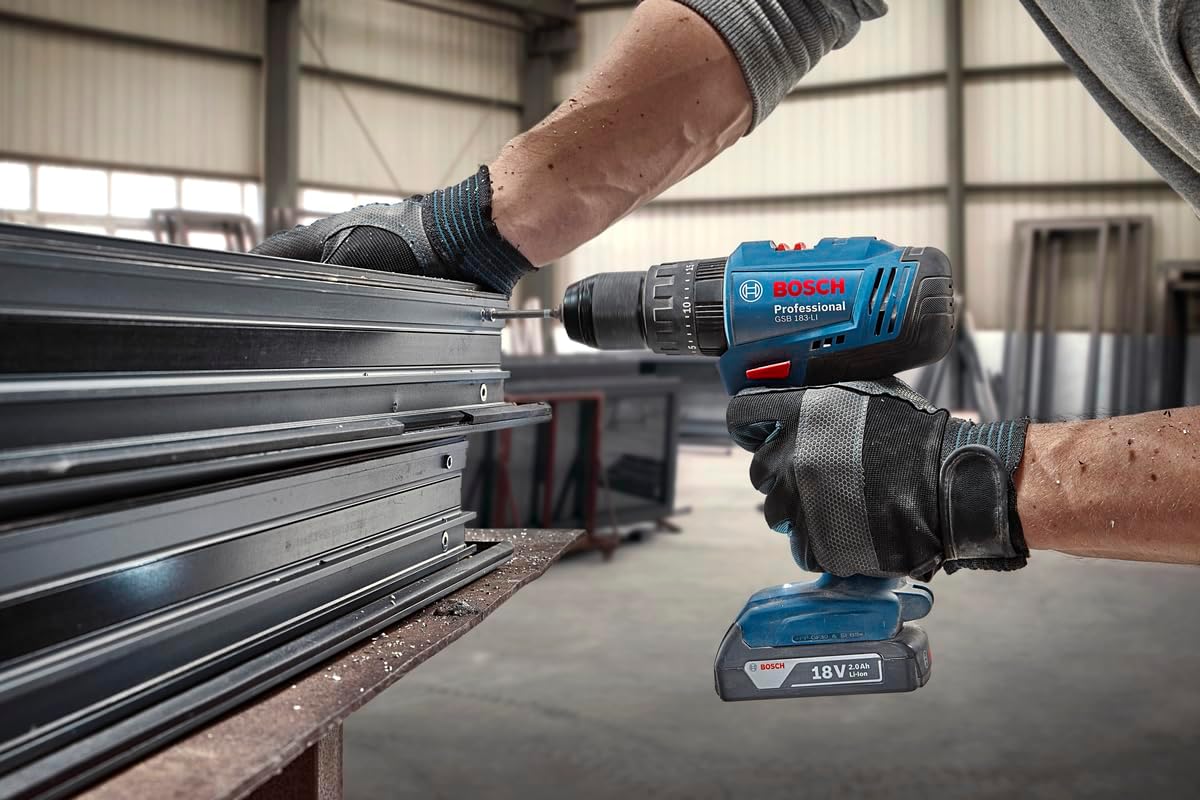 Bosch Cordless Impact Drill/Drivers GSB 183-LI, 2 x battery 1X Charger — detail image 5