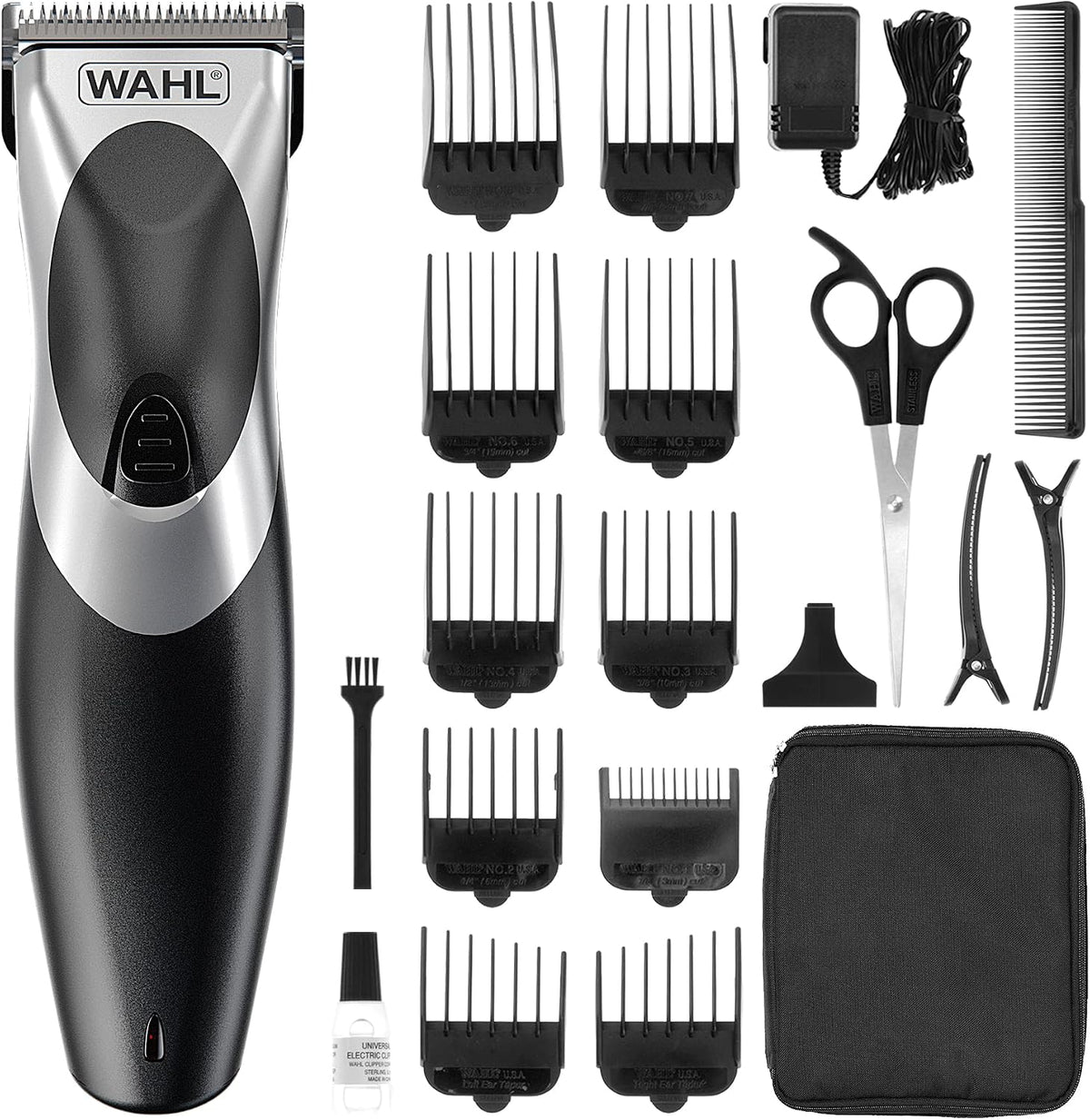 Wahl Clip 'N Rinse Cord/Cordless Hair Clipper for Men, Rechargeable Hair Trimmer, Washable Head Shaver & Grooming Kit, Home Hair Cutting Set - 9639-017 — image 1