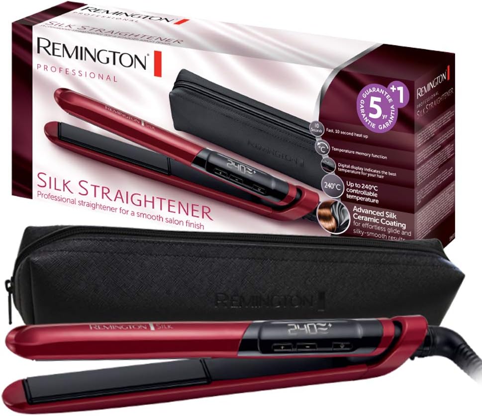 Remington S9600 Silk Hair Straightener, Red — image 1