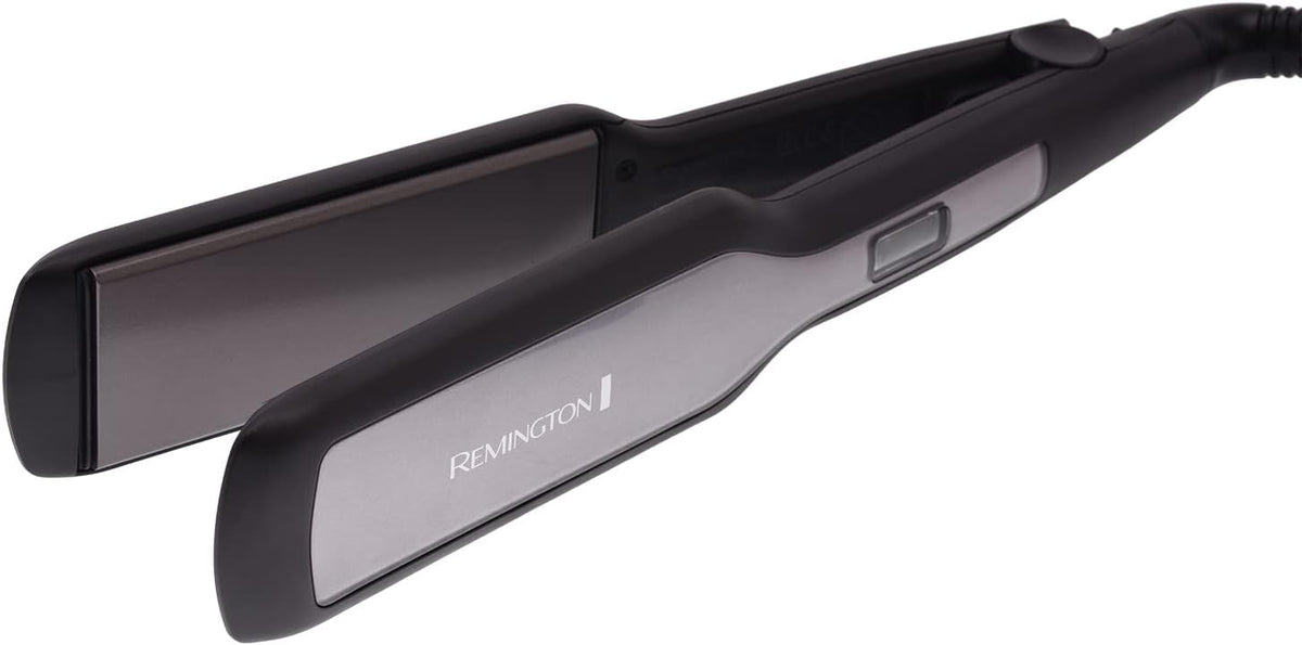 Remington Pro Ceramic Extra Wide Plate Hair Straighteners for Longer Thicker Hair, Digital Temperature Control S5525, BLACK — image 3