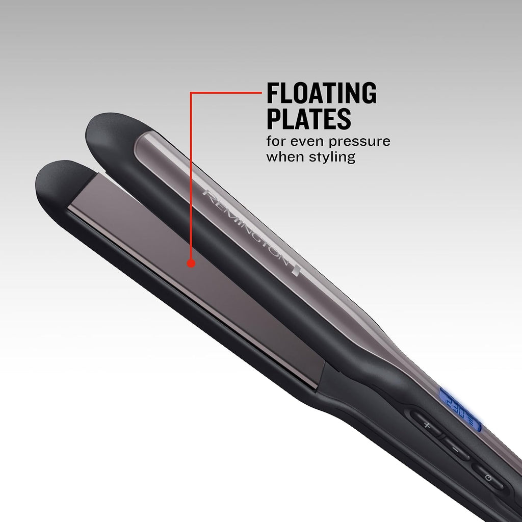 Remington Pro Ceramic Extra Wide Plate Hair Straighteners for Longer Thicker Hair, Digital Temperature Control S5525, BLACK — image 6