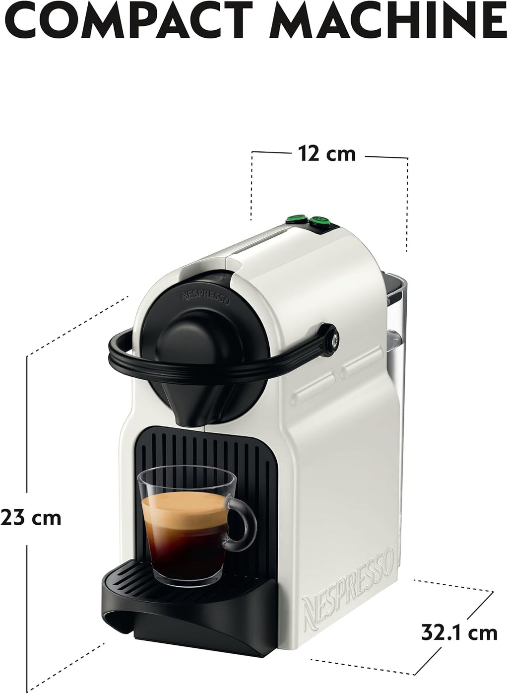 Nespresso Inissia Coffee Machine by Nespresso - Classic White Design, Automatic Capsule System, UAE Version — image 4