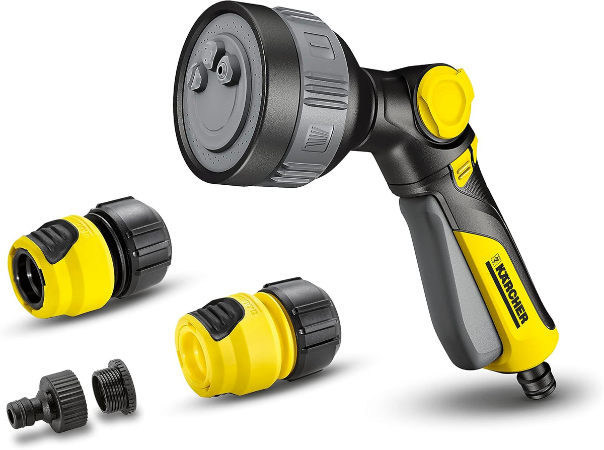 Karcher Multifunctional Spray Gun Set Plus – Adjustable Garden Hose Nozzle Kit with Multiple Spray Patterns for Watering Plants and Cleaning — image 1