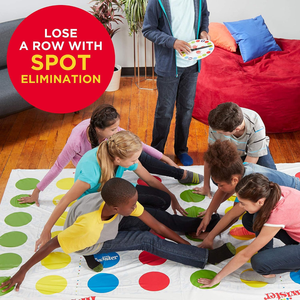 Hasbro Gaming Twister Ultimate: Bigger Mat, More Colored Spots, Family, Kids Party Game Age 6+; Compatible With Alexa — image 4