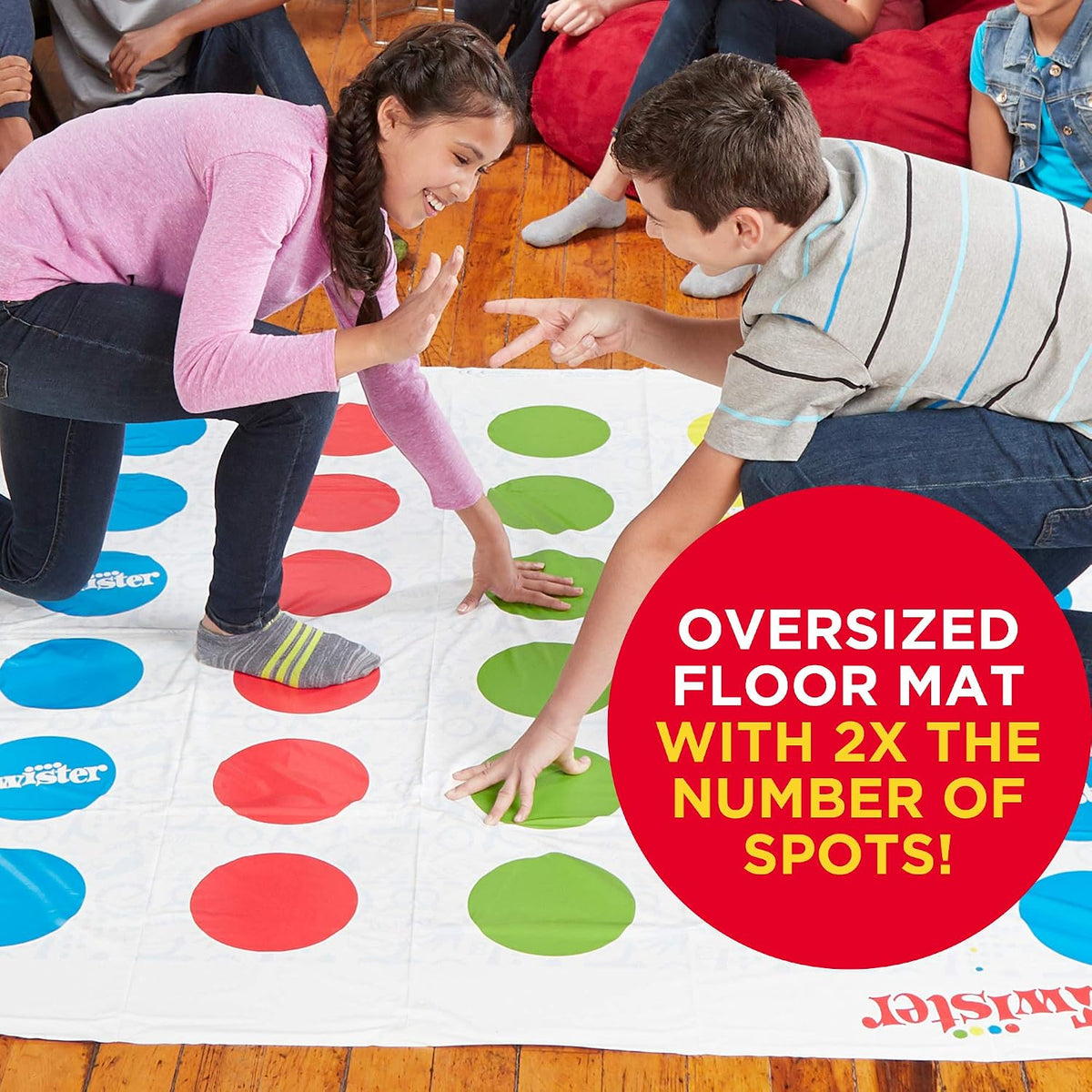 Hasbro Gaming Twister Ultimate: Bigger Mat, More Colored Spots, Family, Kids Party Game Age 6+; Compatible With Alexa — image 3