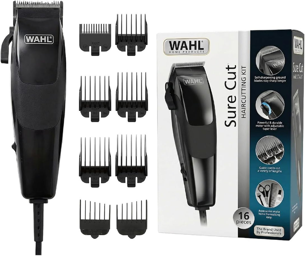 Wahl Sure Cut Corded Hair Clipper, 16-Piece Home Haircutting Kit — image 1
