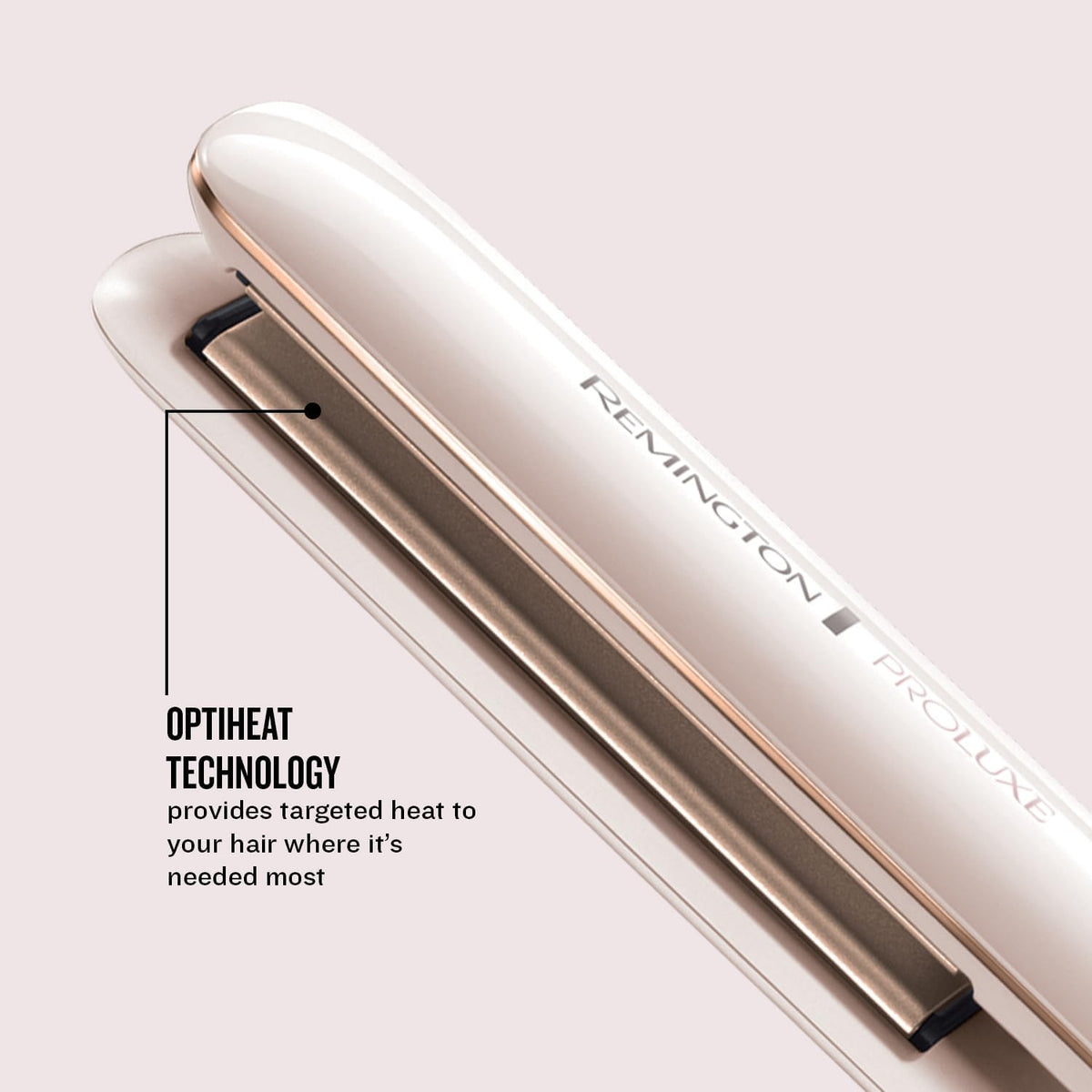 Remington Proluxe Ceramic Hair Straighteners With Pro+ Low Temperature Protective Setting, Rose Gold - S9100 — image 2