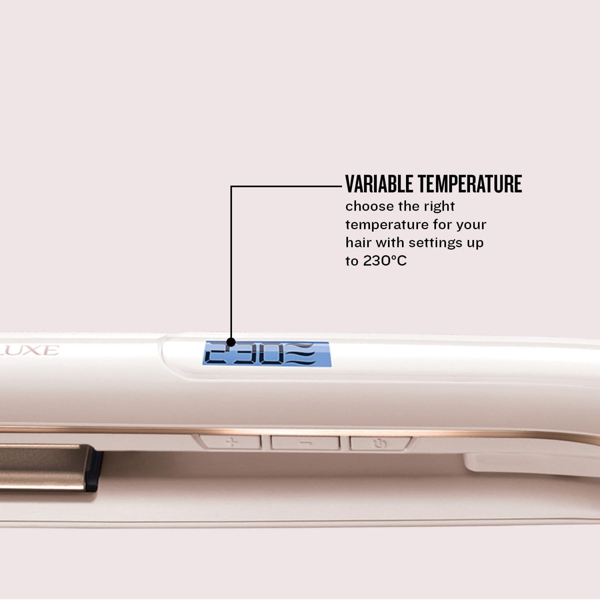 Remington Proluxe Ceramic Hair Straighteners With Pro+ Low Temperature Protective Setting, Rose Gold - S9100 — image 3