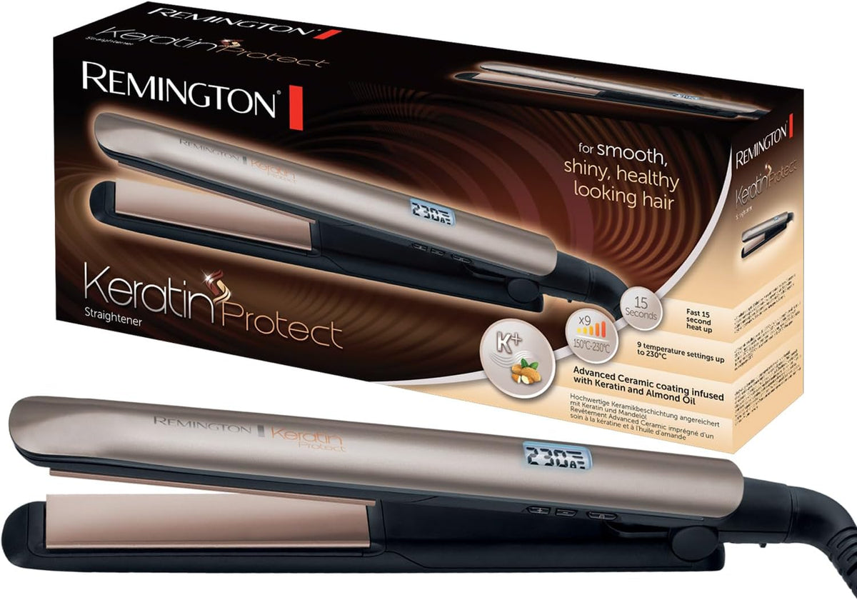 Remington S8540 Keratin Protect Hair Straightener, Bronze and Rose Gold — image 1