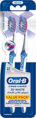 Oral-B 3D White Luxe Pro-Flex Medium Manual Toothbrush, Pack of 2 Package design may vary — image 1