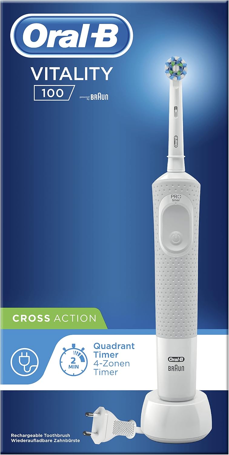 Oral-B Vitality 100 Electric Rechargeable Toothbrush, White (With Uae 3 Pin Plug) — image 5