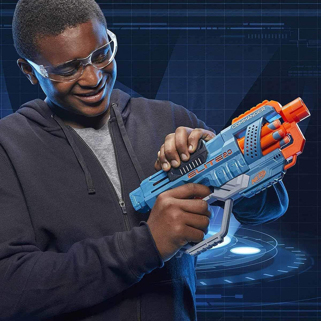 Nerf Elite 2.0 Commander RD-6 Dart Blaster, 12 Nerf Elite Darts, 6-Dart Rotating Drum, Nerf Blasters, Outdoor Toys For 8 Year Old Boys & Girls & Up — image 4
