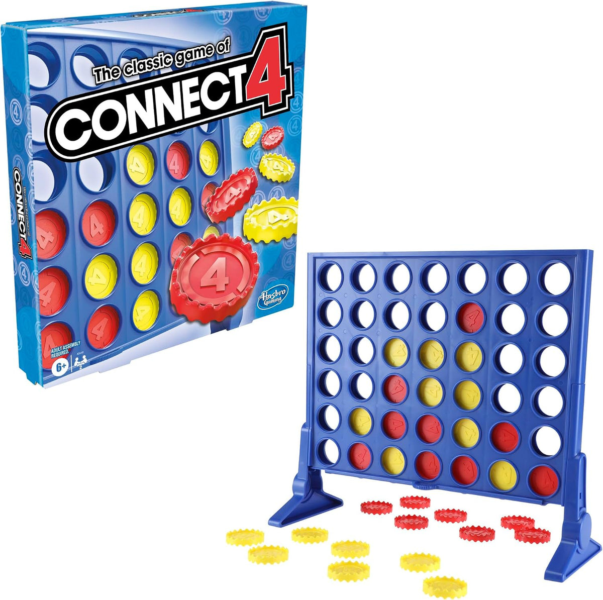 Connect 4 - Hasbro Gaming - Strategy Board Game for 2 Players, Get 4 in a Row, Board Games & Puzzles, Toys for Kids, Boys and Girls Ages 6 & Up — image 1