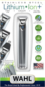Wahl Lithium Ion Stainless Steel Rechargeable Grooming Kit, 6-Hour Runtime — image 3