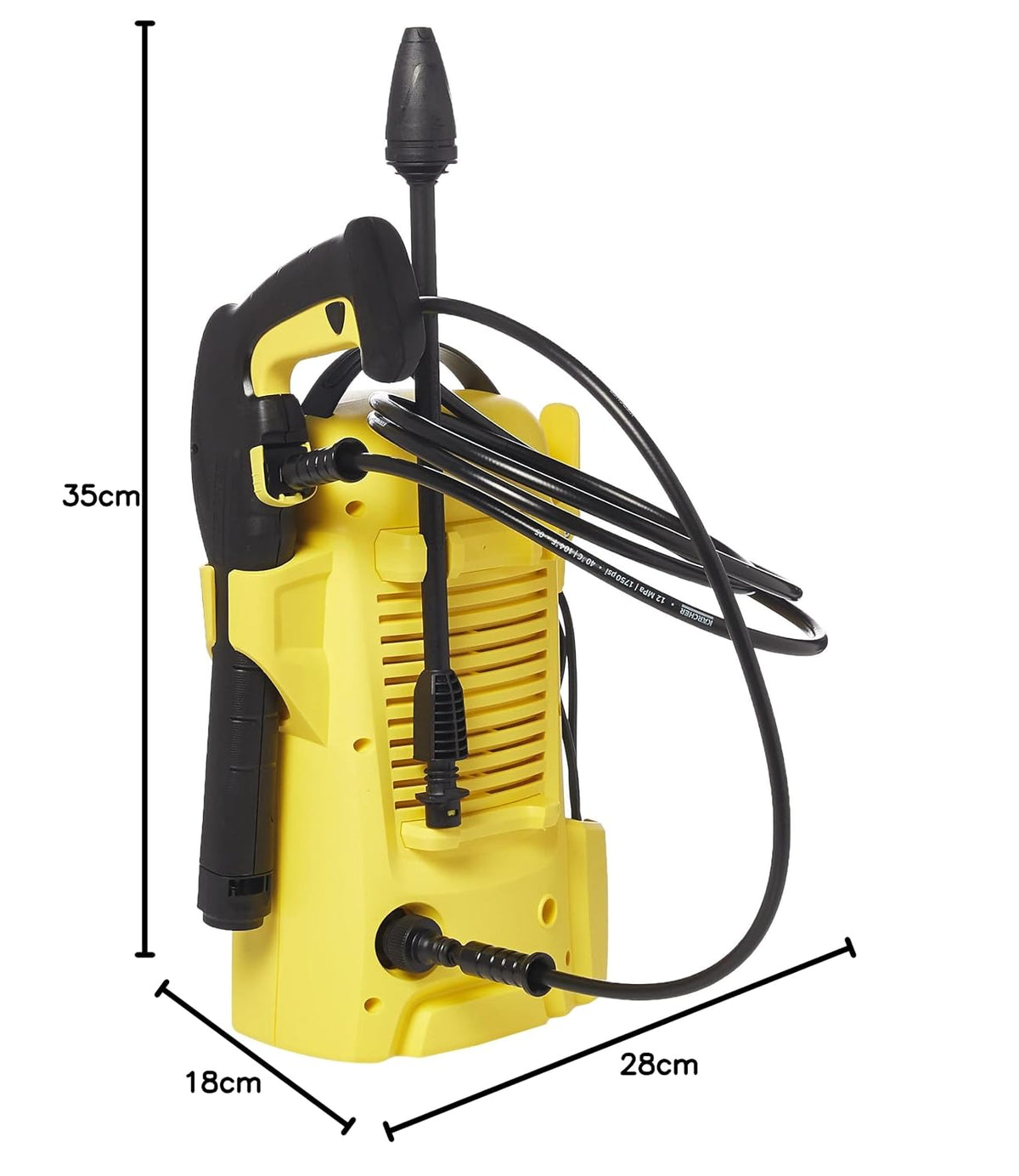 Karcher Pressure Washer 110 Bar, 1400W For Occasional Home Cleaning, Karcher K2 Universal- Yellow — image 5