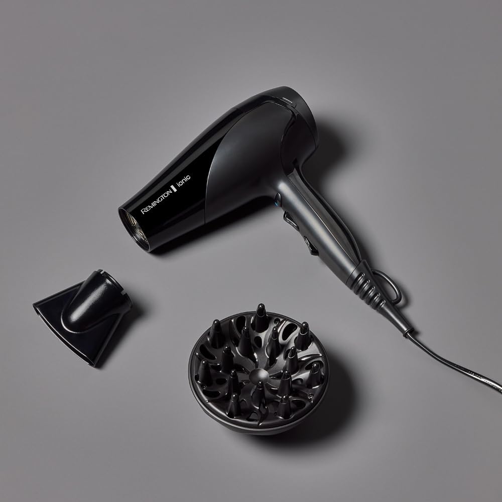 Remington D3198 Ionic Dry 2200W Hair Dryer with Concentrator and Diffuser, Black — image 2