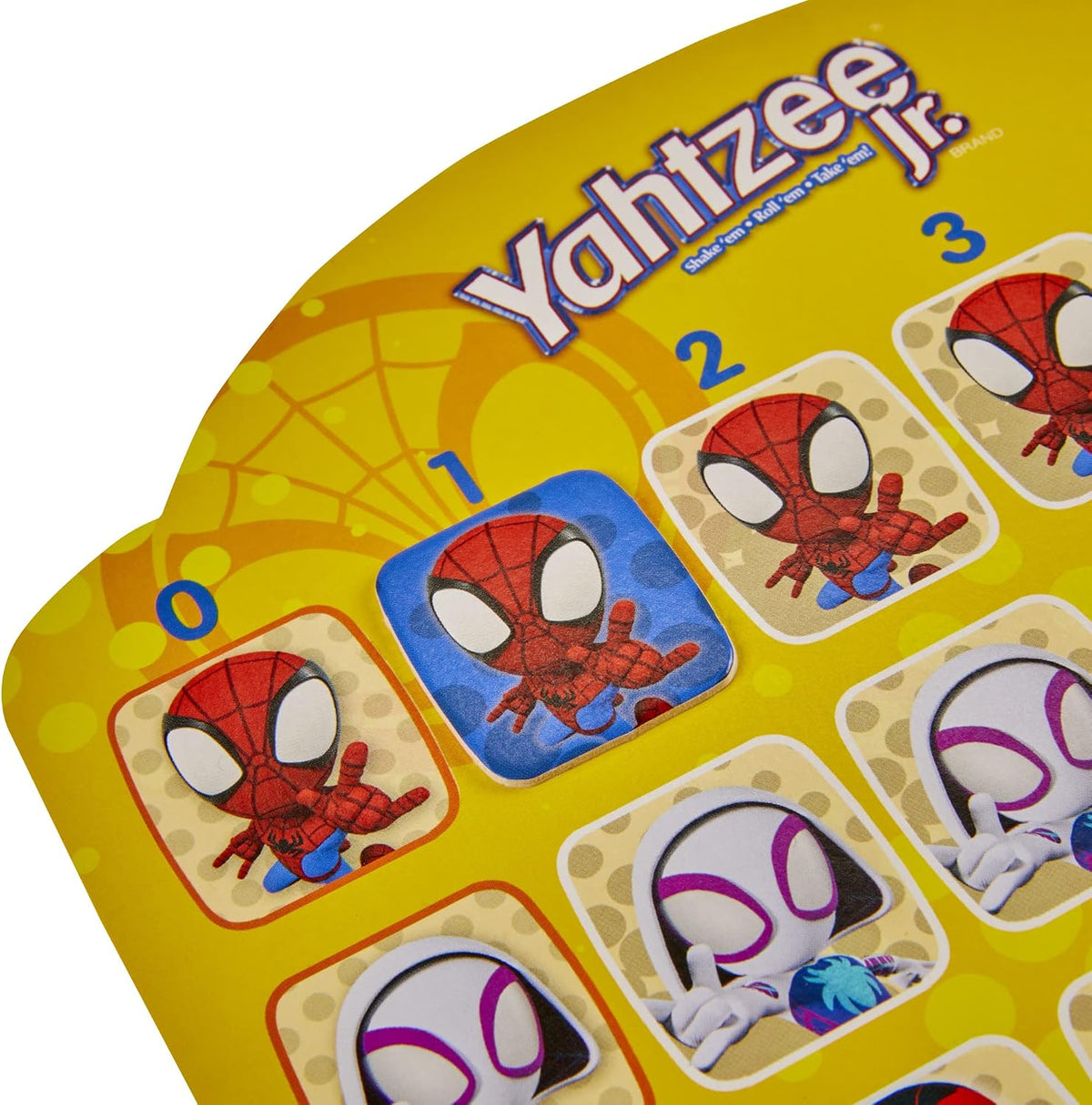 Hasbro Gaming Spidey and His Amazing Friends Yahtzee Jr.Marvel Edition Board Game for Kids, Ages 4 and Up — image 6